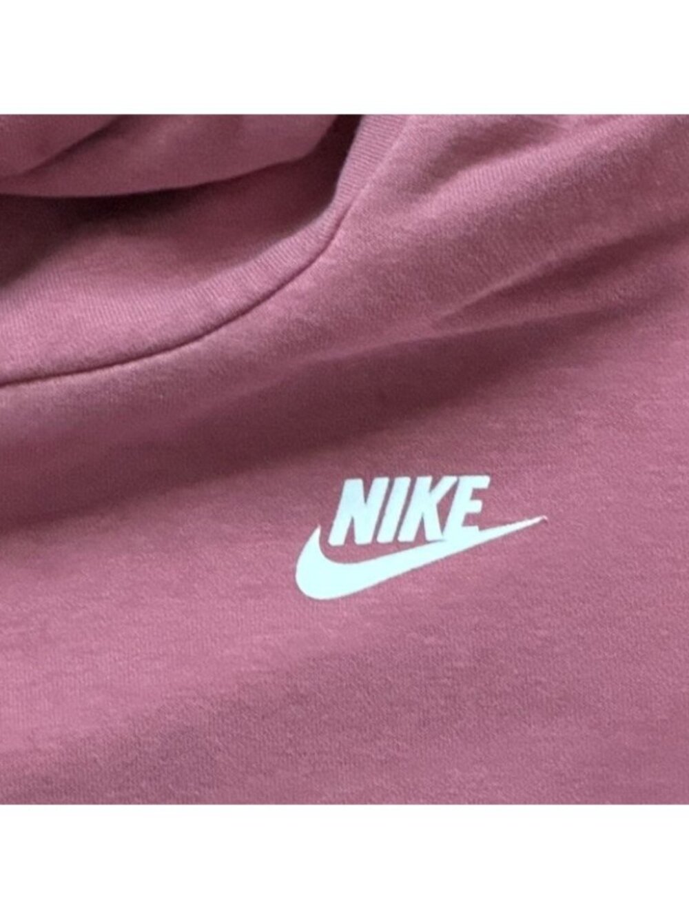 Nike Womens Funnel Neck Fleece Hoodie/Sweatshirt-Pink-Small-GUC - Picture 2 of 4